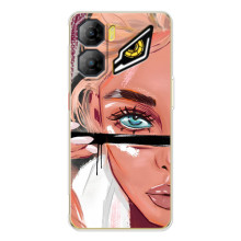 Силиконовый Чехол на ZTE Nubia Neo 3 с картинкой Стильных Девушек (Девушка и ресницы)