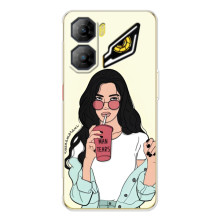 Силиконовый Чехол на ZTE Nubia Neo 3 с картинкой Стильных Девушек (С напитком)