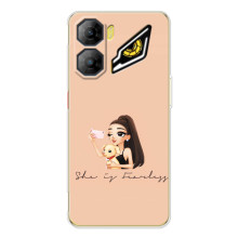 Силиконовый Чехол на ZTE Nubia Neo 3 с картинкой Стильных Девушек (С собакой)