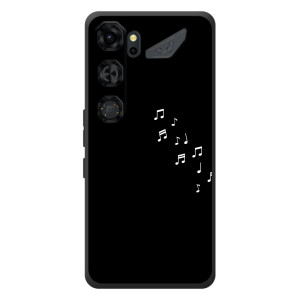 Чехол с картинками на черном фоне для ZTE Nubia Neo 5 GT 5G (Ноты)