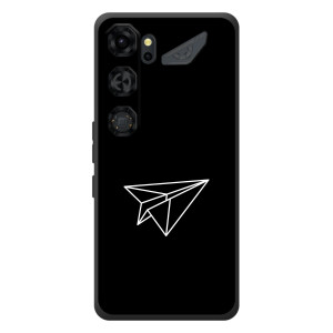 Чехол с картинками на черном фоне для ZTE Nubia Neo 5 GT 5G (Самолетик)