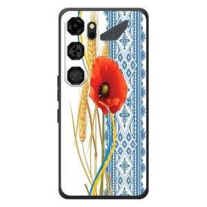 Силиконовый Чехол на ZTE Nubia Neo 5 GT 5G с картинкой Вышиванки (Вышиванка с цветком)