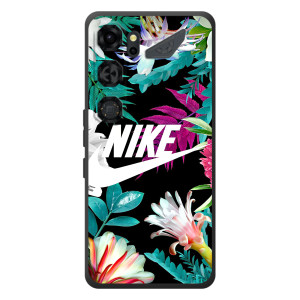Силиконовый Чехол на ZTE Nubia Neo 5 GT 5G с картинкой Nike (Цветочный Nike)