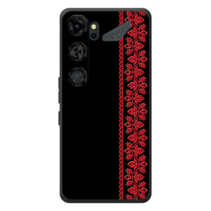 Силиконовый Чехол на ZTE Nubia Neo 5 GT 5G (Красная Вышиванка)