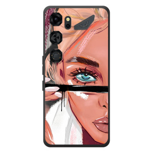 Силиконовый Чехол на ZTE Nubia Neo 5 GT 5G с картинкой Стильных Девушек (Девушка и ресницы)