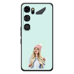 Силиконовый Чехол на ZTE Nubia Neo 5 GT 5G с картинкой Стильных Девушек (В шапке)