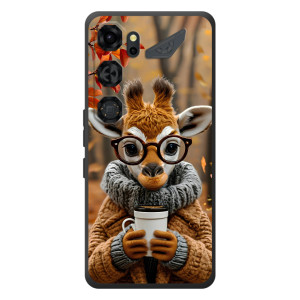 Печатный чехол «Зверята с кофе» для ZTE Nubia Neo 5 GT 5G – Жираф с кофе