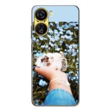 Чехлы с изображением разных животных для ZTE Nubia Neo 5G (Ежик на руках)