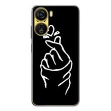 Чехлы (Знак сердечка) на ZTE Nubia Neo 5G – Сердце на черном