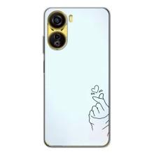 Чехлы (Знак сердечка) на ZTE Nubia Neo 5G – Сердце на голубом