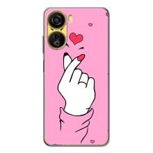 Чехол с принтом для ZTE Nubia Neo 5G (AlphaPrint - Знак сердечка)