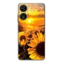 Чехол с Цветами для ZTE Nubia Neo 5G (поле подсолнухов)