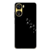 Чехол с картинками на черном фоне для ZTE Nubia Neo 5G – Ноты