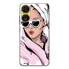 Чехол с картинкой Модные Девчонки ZTE Nubia Neo 5G (Девушка в халате)