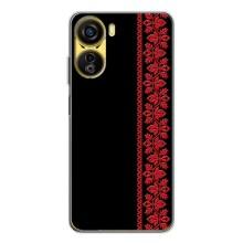 Силиконовый Чехол на ZTE Nubia Neo 5G с картинкой Вышиванки – Вышиванка на черном