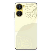 Чехол цветочный дизайн для ZTE Nubia Neo 5G – Зелёный фон