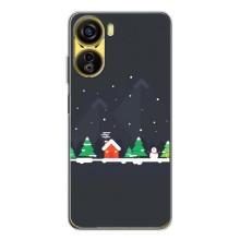 Силиконовый бампер на рождество для ZTE Nubia Neo 5G (Город зимний)