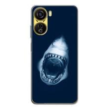 Силиконовый бампер с картинкой животных для ZTE Nubia Neo 5G (Пасть Акулы)