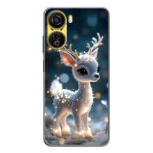 Яскравий чохол для ZTE Nubia Neo 5G з Зимові Оленята – Блискуче оленятко
