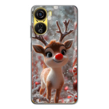 Яскравий чохол для ZTE Nubia Neo 5G з Зимові Оленята