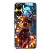 Яскравий чохол для ZTE Nubia Neo 5G з Зимові Оленята – Олень з шарфом