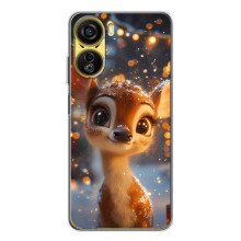 Яскравий чохол для ZTE Nubia Neo 5G з Зимові Оленята – Оленятко серед герлянд