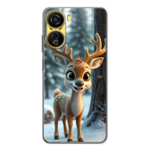Яскравий чохол для ZTE Nubia Neo 5G з Зимові Оленята – Оленятко в лісі