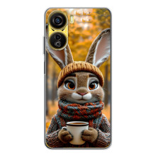 Печатный чехол «Зверята с кофе» для ZTE Nubia Neo 5G – Зайчик с кофе