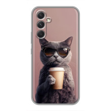 Чехол с принтом стильные животные для  koneksiamię концею Не (Кот с кофе)