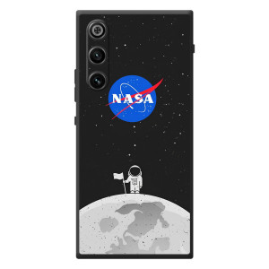 Силиконовый бампер с принтом "Наса" на ZTE Nubia RedMagic 10 Air – Космонавт NASA