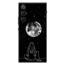 Чохол з малюнком кіт на ZTE Nubia RedMagic 10 Air (Дівчина з котом)