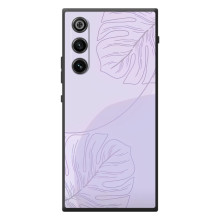 Чехол цветочный дизайн для ZTE Nubia RedMagic 10 Air (Монстера фиолетовая)