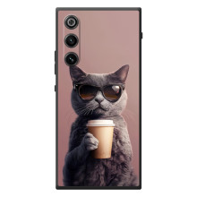 Чохол з принтом стильні тварини для <td>ZTE Нyбіа РедМаgік 10 Air </td> (Кіт з кавою)