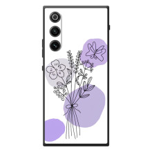 Силконовий чохол з принтом в квітах на ZTE Nubia RedMagic 10 Air (Фіолетовий букет)