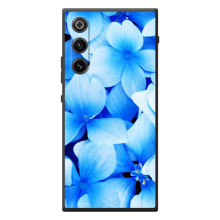 Силиконовый бампер с принтом (цветочки) на ЗИТИ Нубия РэдМаджик 10 Эир – Синие цветы