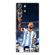Чохли для ZTE Nubia RedMagic 10 Pro (Leo чемпіон) (AlphaPrint) – Мессі з кубком
