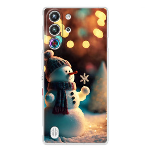 Чехлы на Новый Год ZTE Nubia RedMagic 10 Pro (Снеговик праздничный)