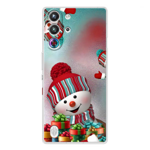 Чехлы на Новый Год ZTE Nubia RedMagic 10 Pro (Снеговик в шапке)