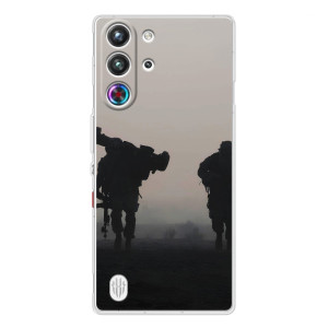 Чехлы на военную тематику для ZTE Nubia RedMagic 10 Pro – Бой солдат