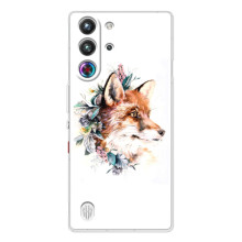 Чехлы с картинкой Лисички для ZTE Nubia RedMagic 10 Pro (VPrint) (Лисичка в цветочках)