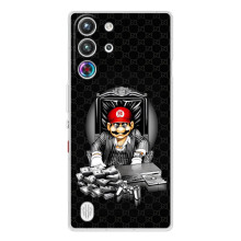 Чехлы с крутыми принтами для ZTE Nubia RedMagic 10 Pro - (PREMIUMPrint) (Супер Марио)