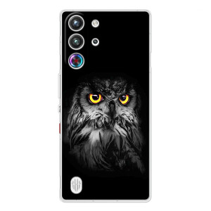 Чехлы с принтом СОВЫ для ZTE Nubia RedMagic 10 Pro – Сова на чёрном
