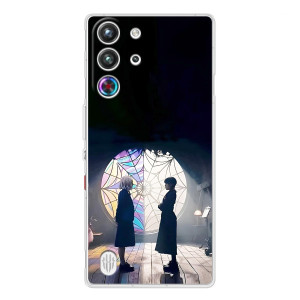 Чехлы с принтом Уэнсдей на ZTE Nubia RedMagic 10 Pro – Уэнсдей и Энди