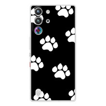 Чехлы с собаками для ZTE Nubia RedMagic 10 Pro (VPrint) (Следы собаки)