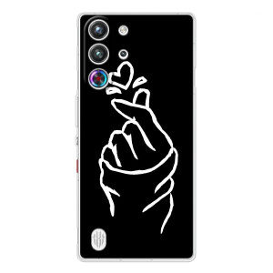 Чехлы (Знак сердечка) на ZTE Nubia RedMagic 10 Pro – Сердце на черном