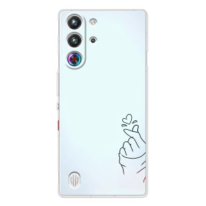Чехлы (Знак сердечка) на ZTE Nubia RedMagic 10 Pro – Сердце на голубом