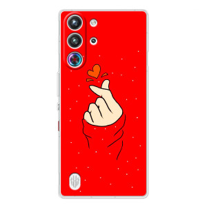 Чехлы (Знак сердечка) на ZTE Nubia RedMagic 10 Pro – Сердце на красном