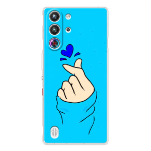 Чехлы (Знак сердечка) на ZTE Nubia RedMagic 10 Pro – Сердце на синем