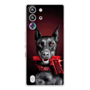 Чехол ДОБЕРМАН для ZTE Nubia RedMagic 10 Pro – Доберман злой