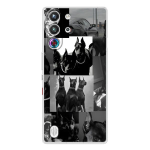 Чехол ДОБЕРМАН для ZTE Nubia RedMagic 10 Pro – Коллаж Доберман